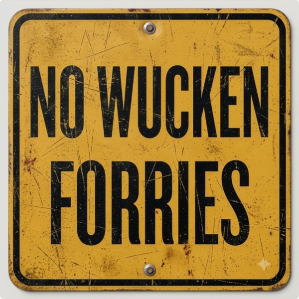 No Wucken Forries sign